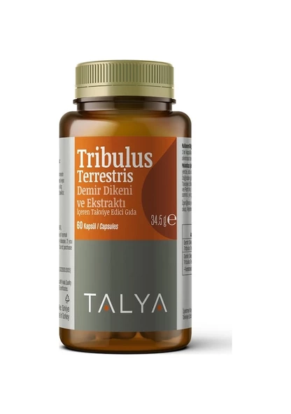Talya Tribulus Terrestris Demir Dikeni ve Ekstraktı İçeren Takviye Edici Gıda 60 Kapsül ürün görseli 1