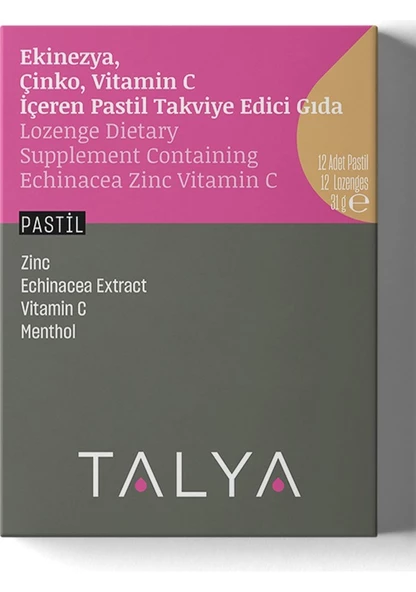 Talya Ekinezya Çinko ve C Vitaminli 12'li Pastil ürün görseli 1