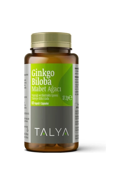Talya Ginkgo Biloba Mabet Ağacı Yaprağı ve Ekstraktı İçeren Takviye Edici Gıda 60 Kapsül ürün görseli 1