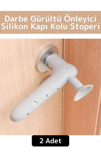 Premium Yüksek Kaliteli Darbe Hasar Gürültü Önleyici Anti Çarpışma Silikon Kapı Kolu Stoperi 2 Adet ürün görseli 1