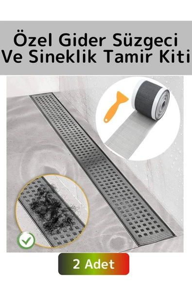 Premium Seri Suya Dayanıklı Gider Süzgeci Sineklik Tamir Kiti Bant 0.55 Mm 12 Cm X 4 Metre 2 Adet ürün görseli 1