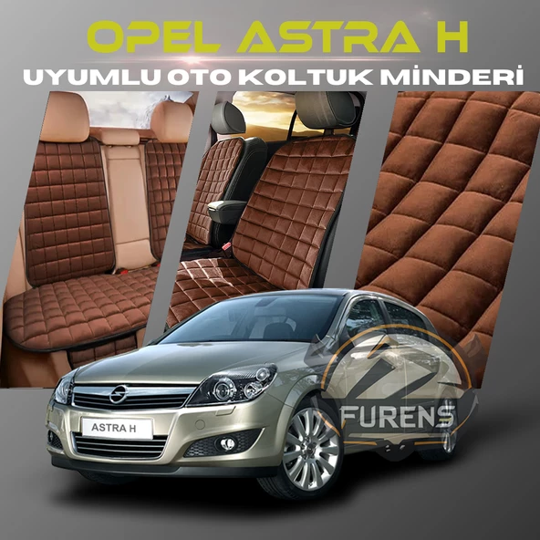 Opel Astra H Kahverengi Renk Tay Tüyü Cepli & Terletmez Sırtlı Oto Koltuk Minder Seti - Koltuk Koruma Kılıfı (ÖN & ARKA TAM SET) ürün görseli 1