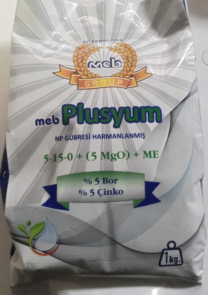Mebor Plusyum 1 Kg - 5-5-0+(5MgO)+5B+5Zn NPK Gübresi ürün görseli 1