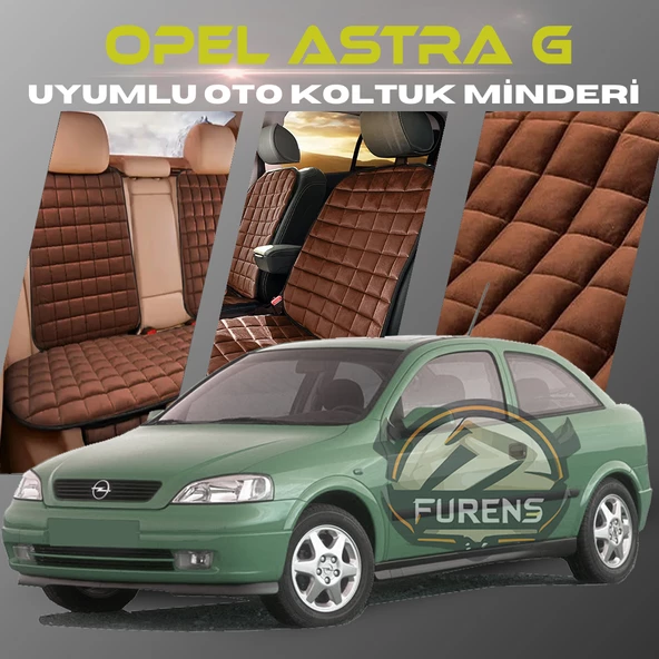 Opel Astra G Kahverengi Renk Tay Tüyü Cepli & Terletmez Sırtlı Oto Koltuk Minder Seti - Koltuk Koruma Kılıfı (ÖN & ARKA TAM SET) ürün görseli 1