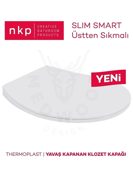 Nkp Slim Smart Thermoplast Yavaş Kapanan Klozet Kapağı NKP0302 ürün görseli 1