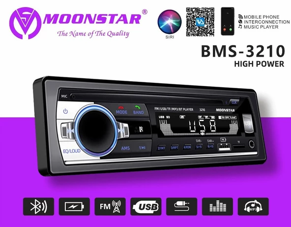 OTO TEYP 4x45w Bt/usb/sd/fm/aux BMS -3210 ürün görseli 1