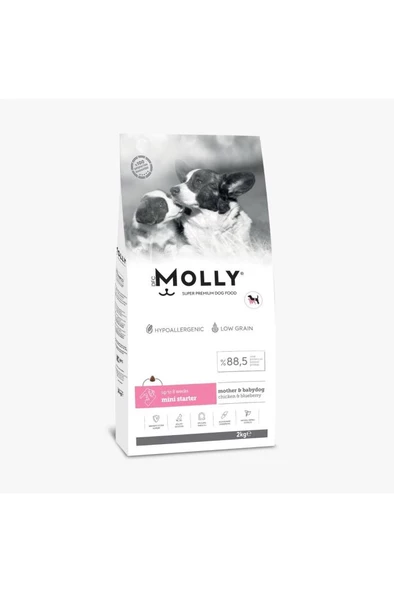 Molly Tavuklu ve Yabanmersinli Mini Starter Yavru Köpek Maması 2 kg ürün görseli 1