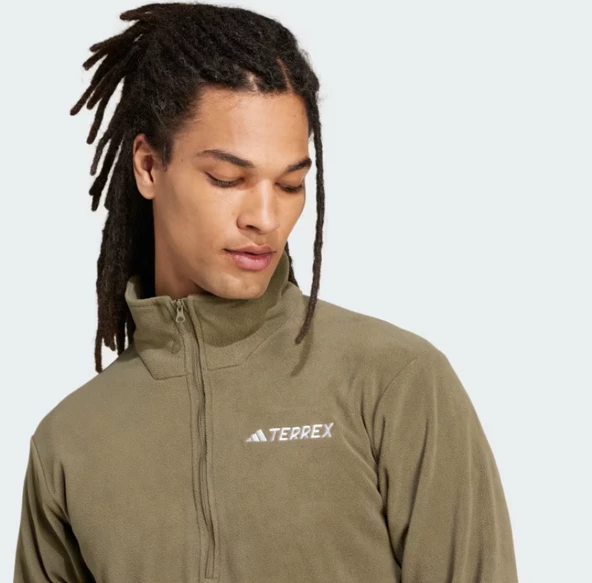 adidas Multi Essentials 1/2 Zip Fleece Fermuarlı Üst JP0784 - Resim 5