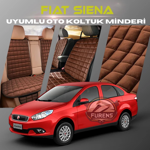 Fiat Siena Kahverengi Renk Tay Tüyü Cepli & Terletmez Sırtlı Oto Koltuk Minder Seti - Koltuk Koruma Kılıfı (ÖN & ARKA TAM SET) ürün görseli 1