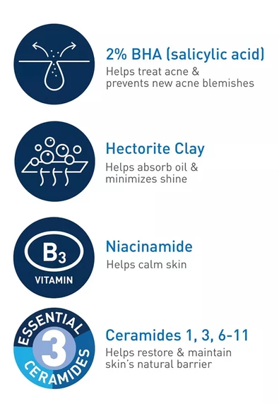 CeraVe Akne Kontrolü Temizleyici 473ML - Resim 3