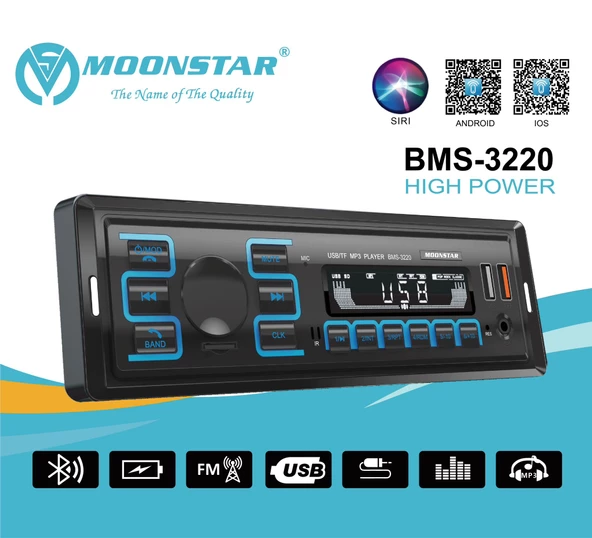 OTO TEYP 4x45w Bt/usb/sd/fm/aux BMS-3220 ürün görseli 1