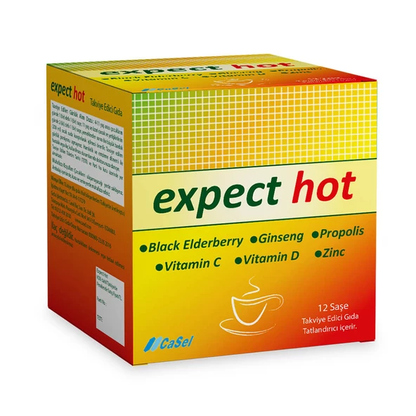 CASEL Hot Kara Mürver-sambucus, Propolis, C Vitamini, Çinko (12 SAŞE IÇERİR) ürün görseli 1