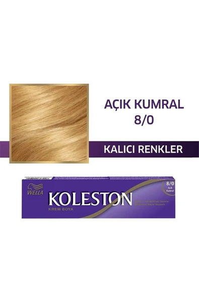 Wella Koleston Single Tüp Boya 8/0 Açık Kumral ürün görseli 1