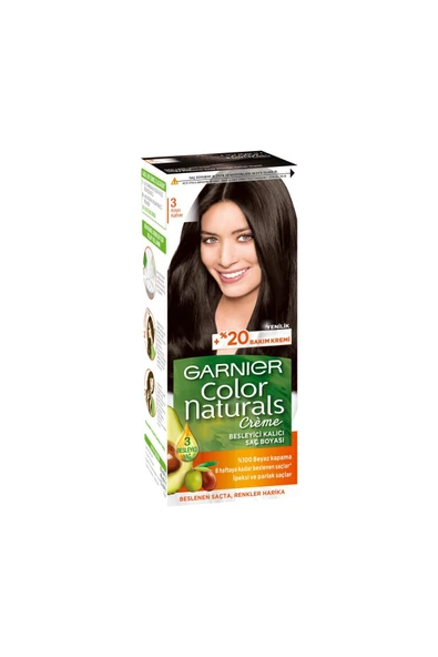 Garnier Saç Boyası - Color Naturals 3 Koyu Kahve ürün görseli 1