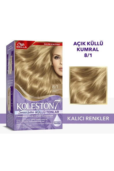 Wella Koleston Supreme Saç Boyası 8/1 Açık Küllü Kumral ürün görseli 1