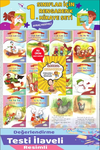 1.Sınıf Sevimli Hikayeler Seti-16 Sayfa (Hızlı Okuma Kitabı Hediyeli) ürün görseli 1