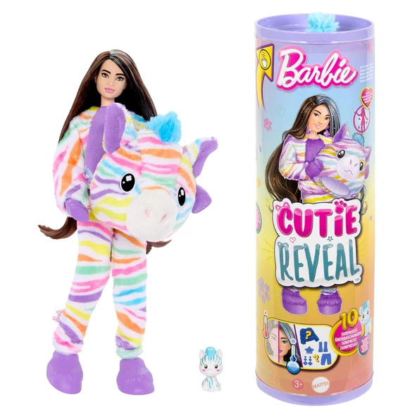 Barbie Cutie Reveal Rüya Renkler Serisi Zebra Doll HRK37-HRK39 ürün görseli 1