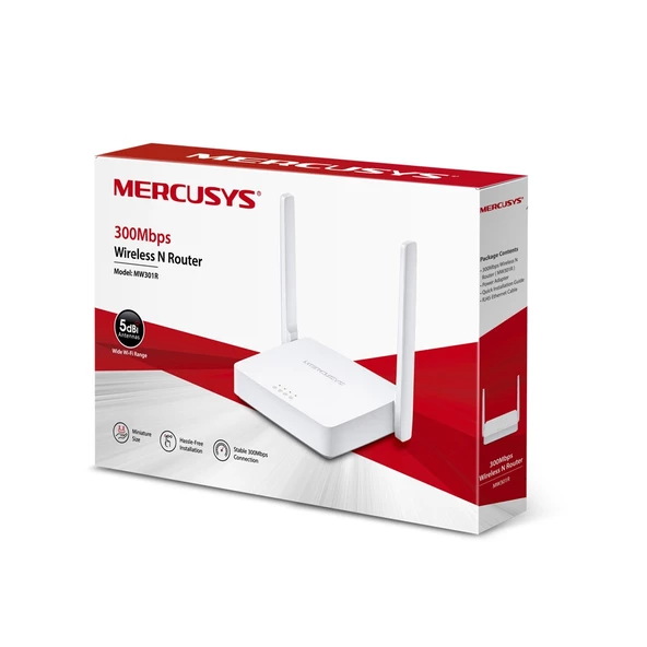 Mercusys MW301R 2 Port 300 Mbps Router ürün görseli 1