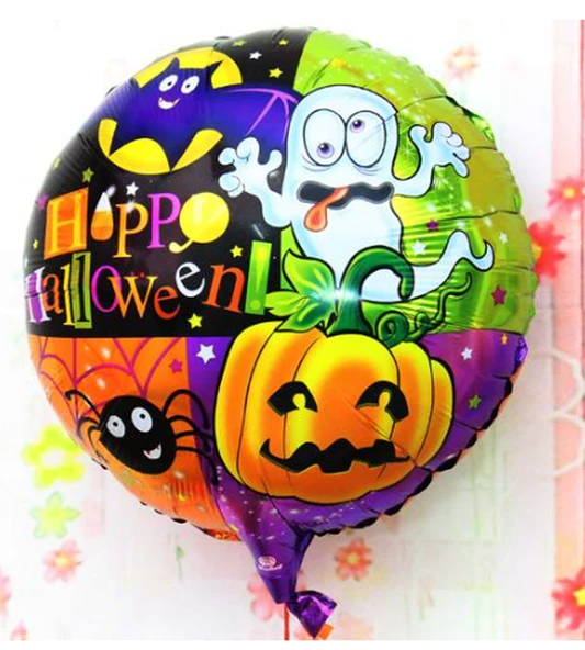 Halloween Örümcekli Kabaklı Folyo Balon 18 inç ürün görseli 1
