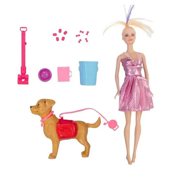 Barbie Tarz Bebek ve Tuvalet Eğitimindeki Köpeği ürün görseli 1
