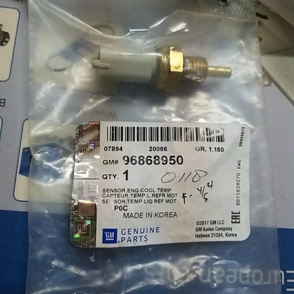 Chevrolet Captiva C140 Motor Su Sıcaklık Sensörü GM,96868950 ürün görseli 1