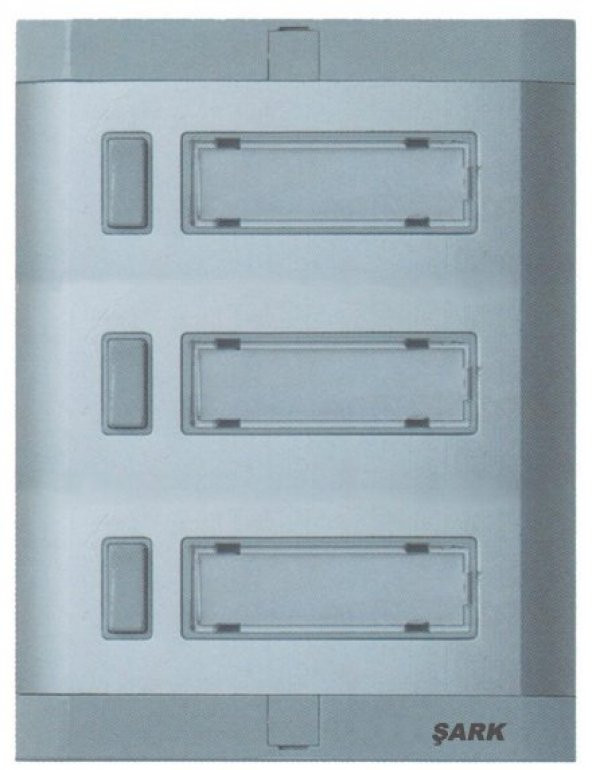 Aluminyum 3lü Zil Butonu Işıksız Hpsiz Yenişark ürün görseli 1