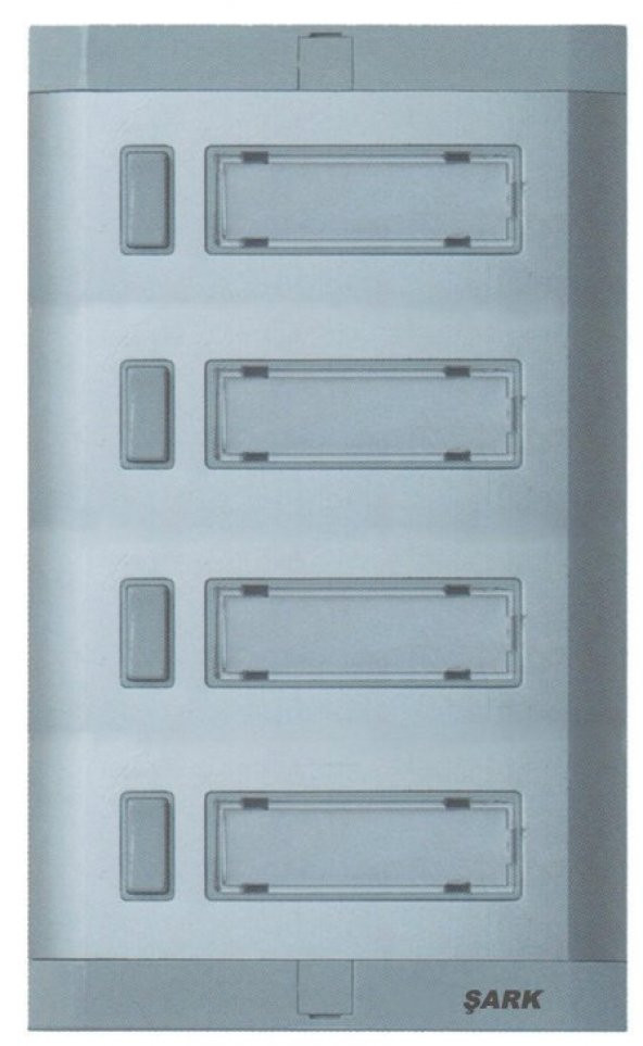 Aluminyum 4lü Zil Butonu Işıksız Hpsiz Yenişark ürün görseli 1