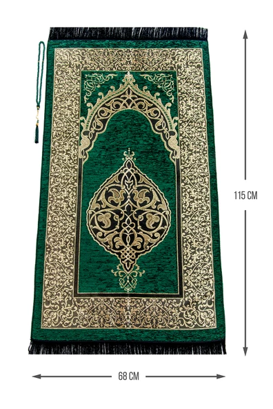 Tek Parça Namaz Elbisesi - Seccade - Tesbih - İbadet Seti - Haki - Resim 7