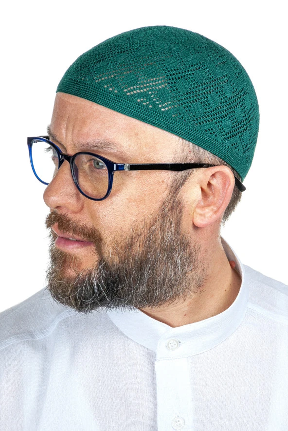 Mercan Namaz Takkesi Açık Yeşil 12 Adet ürün görseli 1