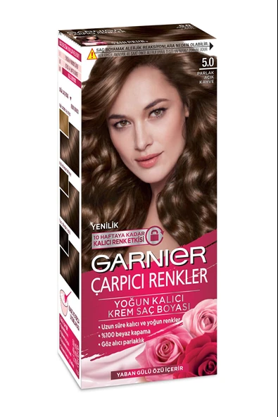 Garnıer Çarpıcı Renkler Krem Saç Boyası 5.0 Parlak Açık kahve ürün görseli 1