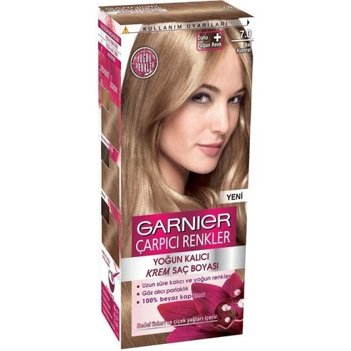 Garnier Çarpıcı Renkler Krem Saç Boyası 7.0 Bal Kumral ürün görseli 1