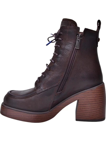 MAMMAMİA D24KB-4615 PLATFORM TOPUKLU KADIN  DERİ BOT - Resim 4