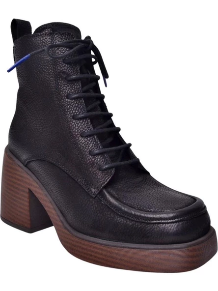 MAMMAMİA D24KB-4615 PLATFORM TOPUKLU KADIN  DERİ BOT - Resim 7