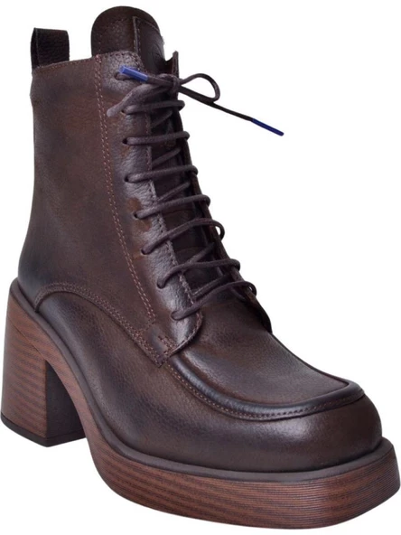 MAMMAMİA D24KB-4615 PLATFORM TOPUKLU KADIN  DERİ BOT - Resim 3