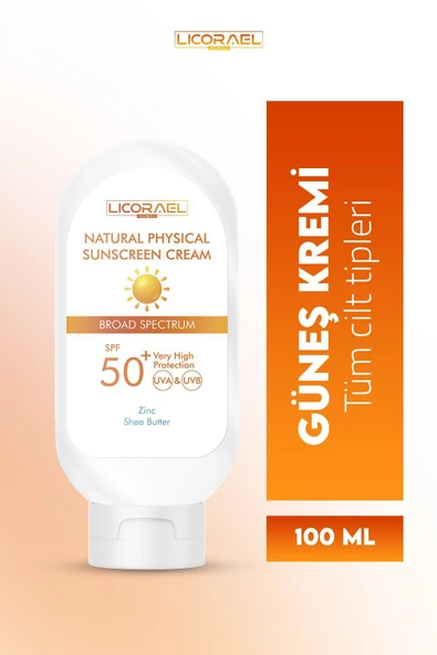 Natural Physıcal Sunscreen Cream Spf50+ 100ml ürün görseli 1