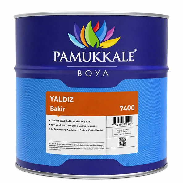 Pamukkale Yaldız Boya Bakır 200 Derece Isı Geçirmez 2.5 Lt ürün görseli 1