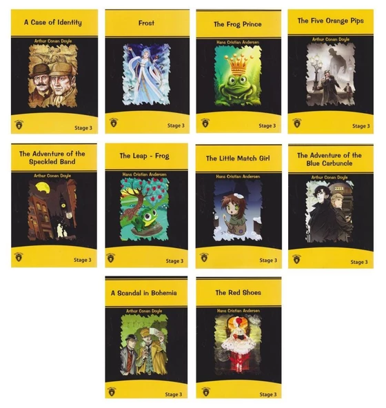 Dorlion İngilizce Hikayeler 10 Kitap Set Sarı Seri (Stage 3) ürün görseli 1