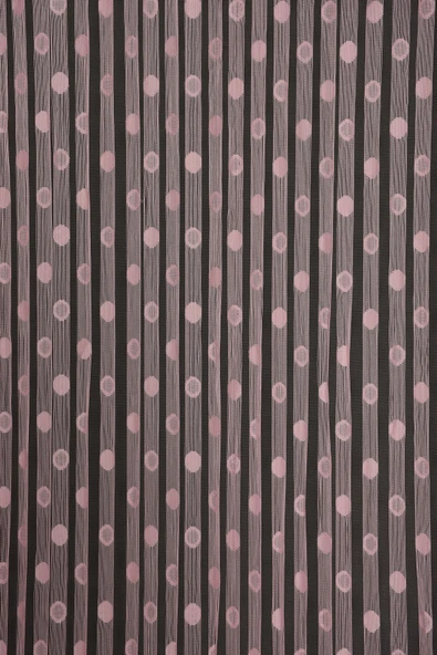 KÜÇÜK PUANLI MODEL PEMBE RENK HAZIR İP PERDE 300*270 cm ürün görseli 1