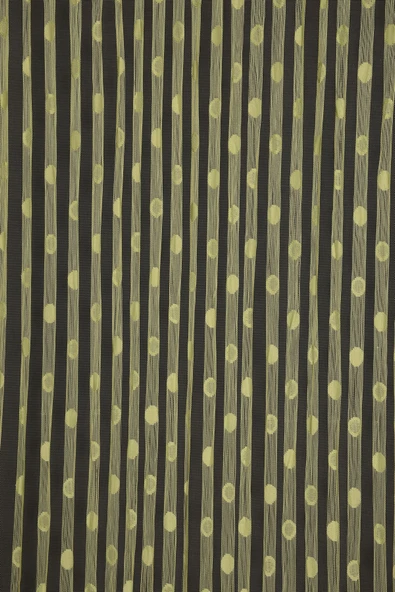 KÜÇÜK PUANLI MODEL YEŞİL RENK HAZIR İP PERDE 300*270 cm ürün görseli 1