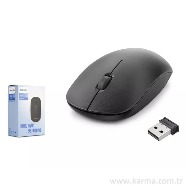PHILIPS SPK7315 Kablosuz, Sessiz Wireles Siyah Mouse ürün görseli 1