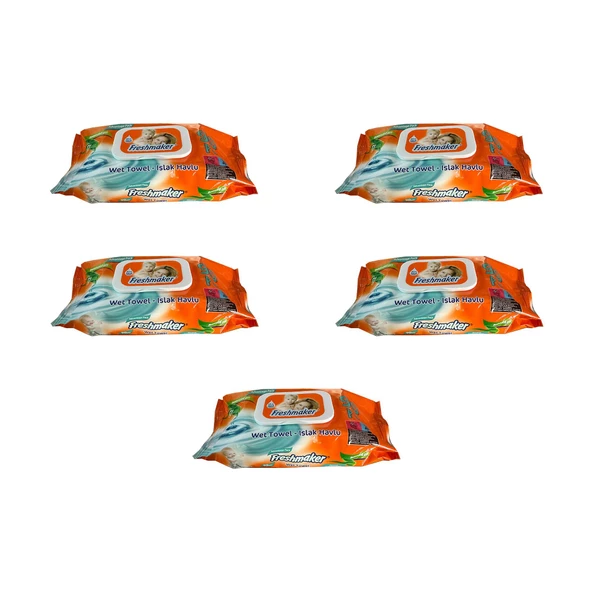 Freshmaker Islak Havlu Mendil - Alkolsüz - pH Dengelenmiş - Çiçeksi Kokular - 90 Adetlik 5 Paket ürün görseli 1