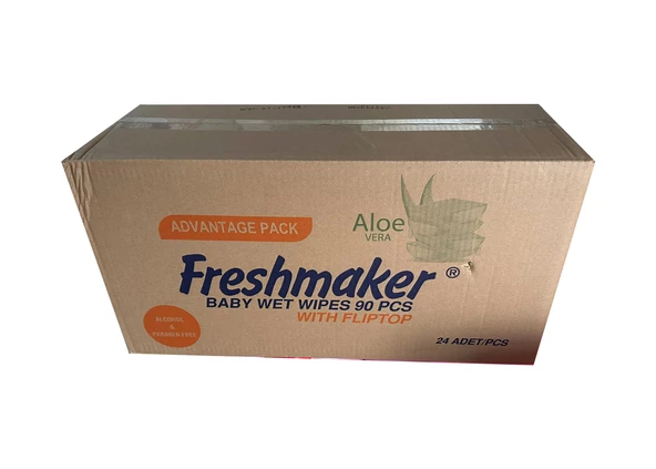 Freshmaker Islak Havlu Mendil - Alkolsüz - pH Dengelenmiş - Çiçeksi Kokular - 90 Adetlik 24 Paket ürün görseli 1
