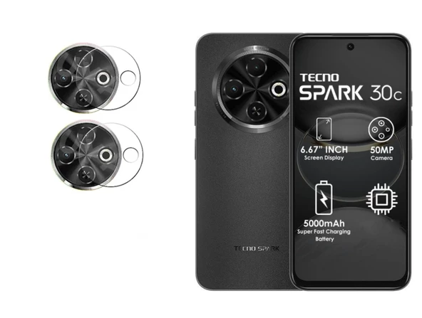 Tecno Spark 30C Esnek Nano Kamera Lens Koruyucu (2 Adet) ürün görseli 1