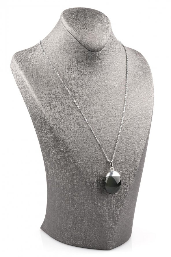 Rainbow Obsidyen Doğal Taş Kolye - Resim 2