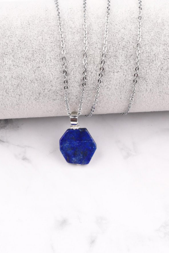 Lapis Lazuli Doğal Taş Kolye ürün görseli 1