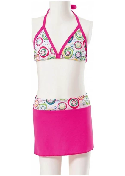Argisa Kız Çocuk Etekli Bikini Pembe 2808 ürün görseli 1