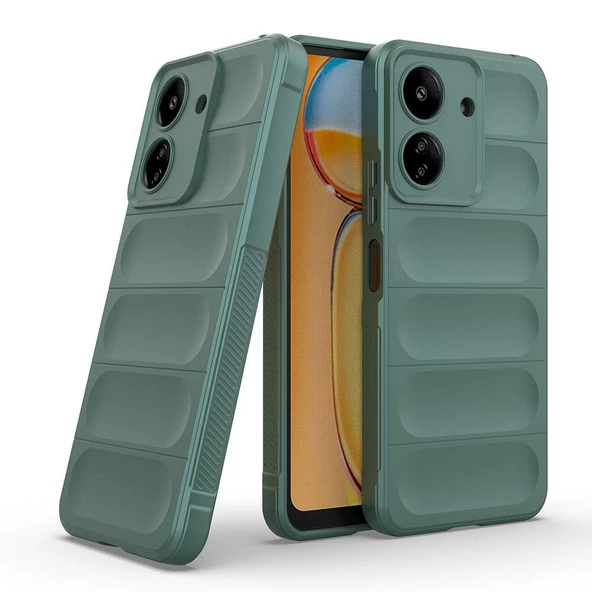 Xiaomi Poco C65 Kılıf Esnek TPU Oyuklu Arka Yüzey Tasarımlı Zore Etnik Silikon Kapak ürün görseli 1