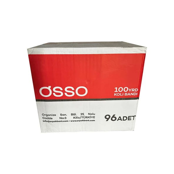 Osso Şeffaf Bant Ambalaj Koli Bandı - 100 YRD / 91.44 Metre - 43 mm - 6 Adetlik 16 Paket / Koli ürün görseli 1