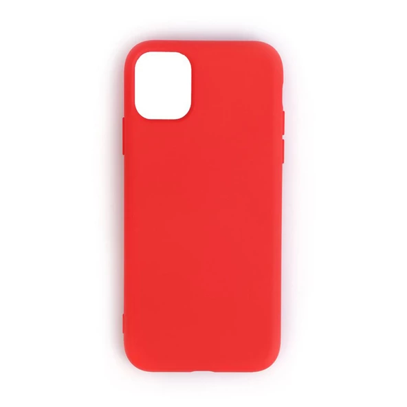 iPhone 11 Pro Max ile Uyumlu Cappy Silikon Kılıf Kırmızı ürün görseli 1