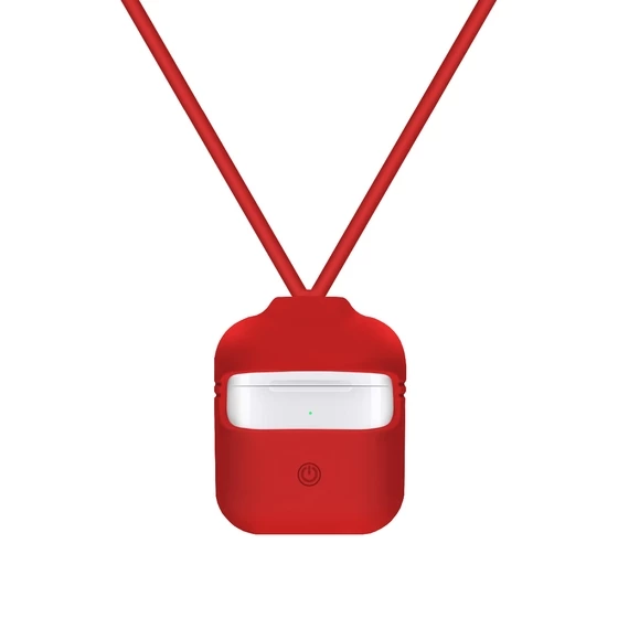 Blogy AirPods ile Uyumlu Silikon Kılıf Red ürün görseli 1